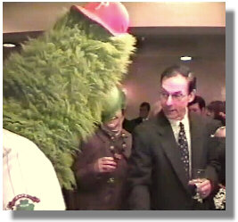 The Phillie Phanatic & Broadcast Pioneers member Larry Litwin