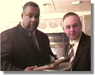 Vernon Odom with Broadcast Pioneers President Frank Hogan