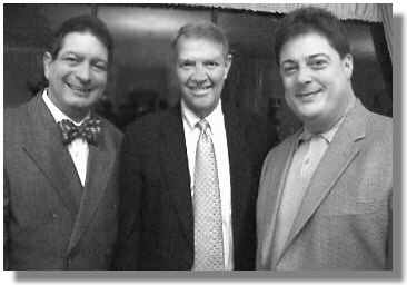 (Left to right) Broadcast Pioneers members Johnny Lerro, Harry Kalas & Andy Kortman